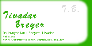 tivadar breyer business card